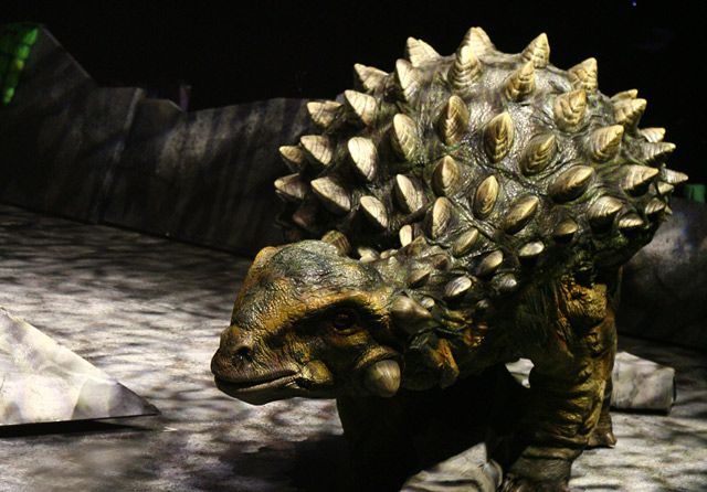 The armored herbivore from the Cretaceous period, the Ankylosaurus. 